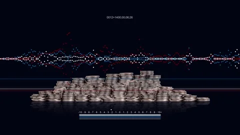 Concepts about changing asset values and interest rates. Stock-Footage 274332810