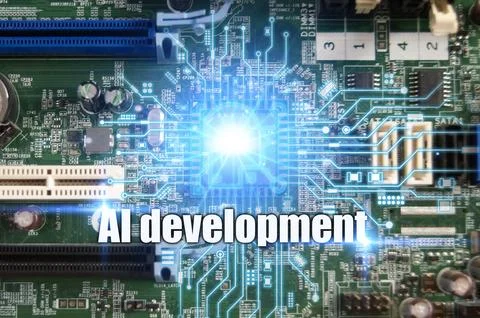Concepts and applications of artificial intelligence development Stock Photos