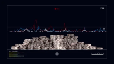 Concepts of asset value changes and investment analysis. Stock Footage 274332814