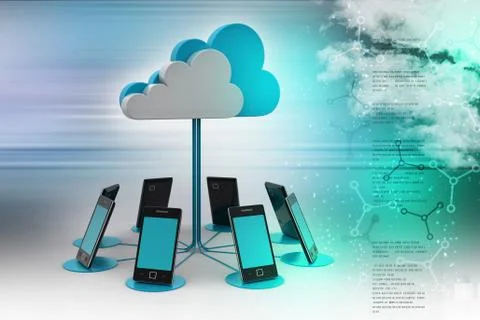 Concepts cloud computing devices Stock Illustration