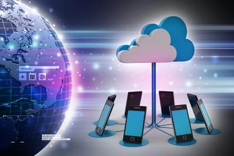 Concepts cloud computing devices Stock Illustration