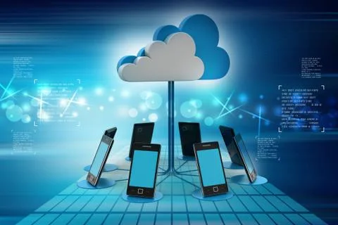 Concepts cloud computing devices Stock Illustration