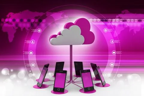 Concepts cloud computing devices Stock Illustration