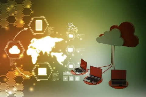 Concepts cloud computing devices Illustrazione stock