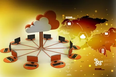 Concepts cloud computing devices Illustrazione stock