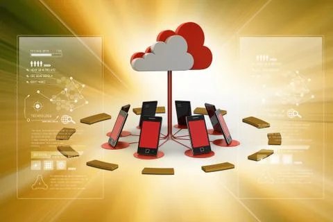 Concepts cloud computing devices Illustrazione stock