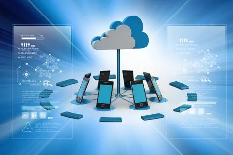 Concepts cloud computing devices イラスト素材