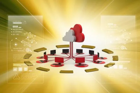 Concepts cloud computing devices Illustrazione stock