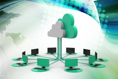 Concepts cloud computing devices Illustrazione stock