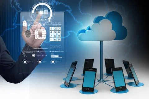 Concepts cloud computing devices Stock Illustration