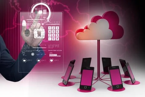 Concepts cloud computing devices Stock Illustration