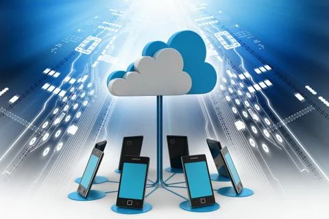 Concepts cloud computing devices Stock Illustration