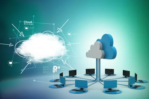 Concepts cloud computing devices Stock Illustration