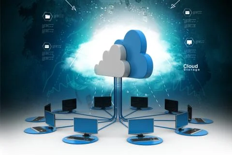 Concepts cloud computing devices イラスト素材