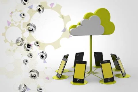 Concepts cloud computing devices Stock Illustration
