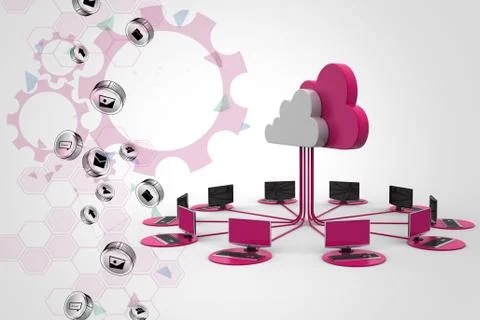 Concepts cloud computing devices Stock Illustration