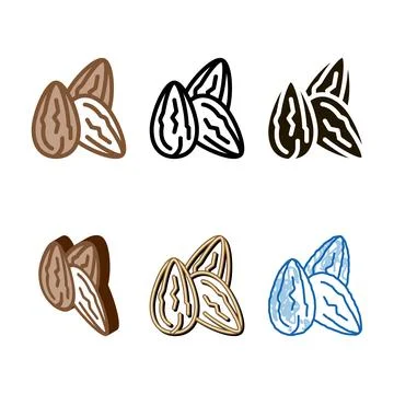 Concepts cocoa beans icon vector outline Stock Illustration