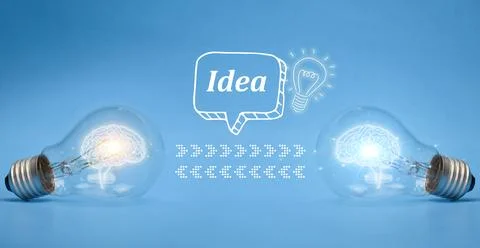 Concepts, creative ideas from AI, system usage AI, exchange of new ideas Stock Photos