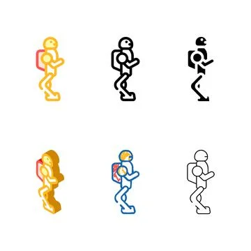 Concepts cyborg robot technology color icon vector 스톡 일러스트