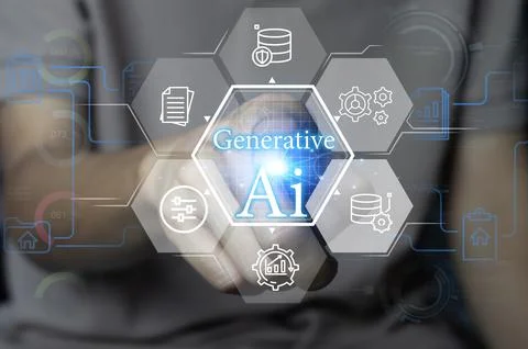 Concepts for developing AI systems, using commands, and commanding the syst.. Stock Photos