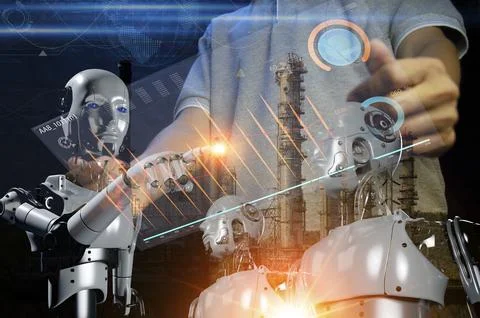 Concepts, development of artificial intelligence and self-learning of artif.. Stock Photos