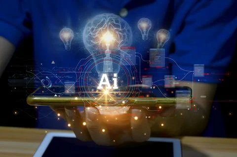 Concepts, development of artificial intelligence and self-learning of artif.. 写真素材
