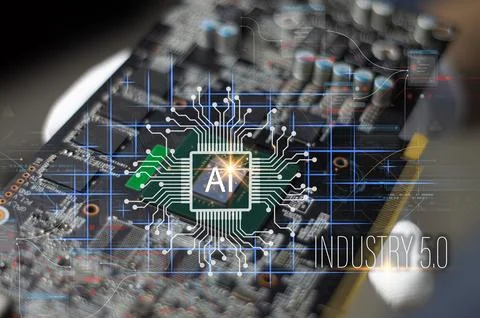 Concepts, development of artificial intelligence and self-learning of artif.. Stock Photos