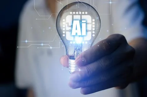 Concepts, development of artificial intelligence and self-learning of artif.. Foto stock