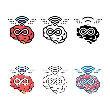 Concepts endless learning color icon vector 库存插图