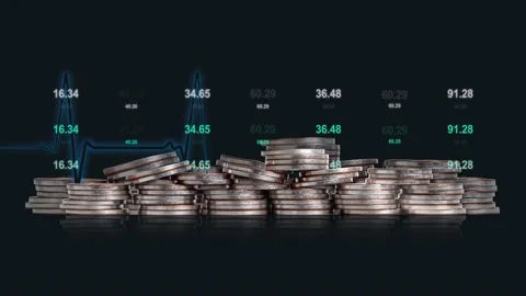 Concepts on exchange rate fluctuations and financial crises. Video stock 232298437