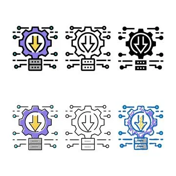 Concepts integration system color icon vector Stockillustratie