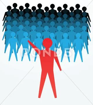 Concepts of leadership Stock Illustration