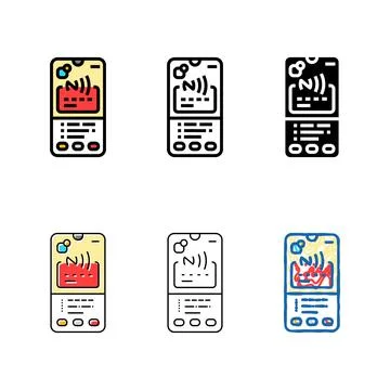Concepts payment app nfc technology color icon vector Stock Illustration