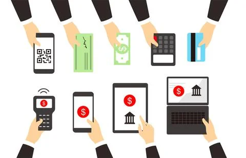 Concepts for payment method Concepts, vector illustration Stock Illustration