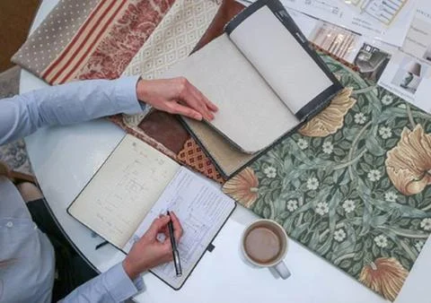 Concepts, plans, patterns and a notebook are where all great projects Stock Photos