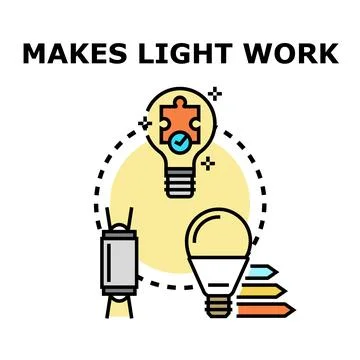 Concepts for problem solving and bright ideas Stockillustratie