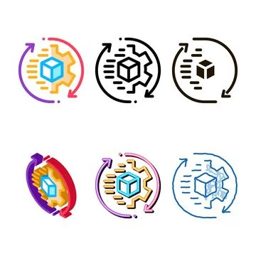 Concepts technical aspect of sending icon vector outline Stock Illustration