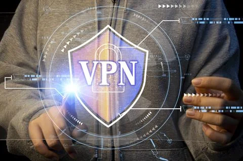 Concepts Virtual Private Network, VPN, Data Encryption, IP Substitution Foto stock