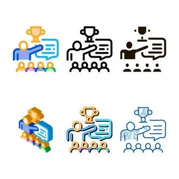 Concepts winning cup value icon vector outline Illustrazione stock