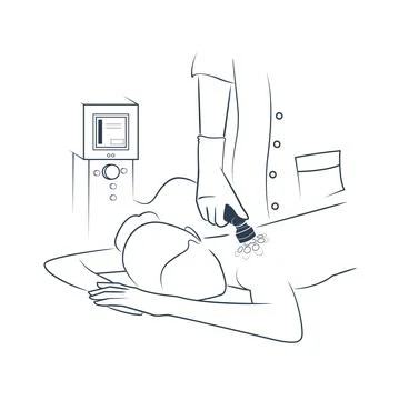 Conceptsas a type of physiotherapy black Stock Illustration