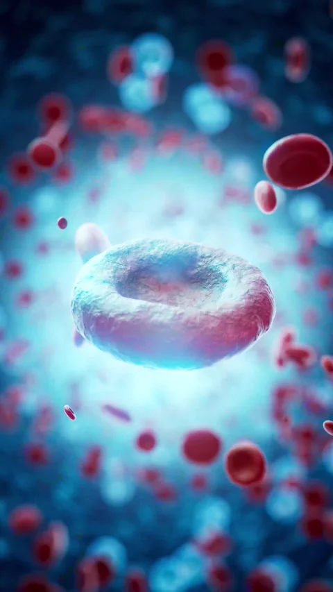 Conceptual 3D animation of blood drop motion design Stock Footage 340082862
