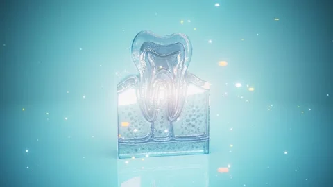 Conceptual 3D animation of a human tooth anatomy Stock Footage 317980058