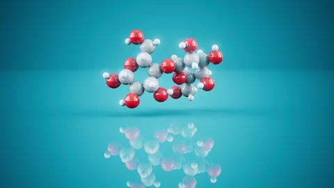 Conceptual 3D animation of a lactose molecule Stock Footage 331769151