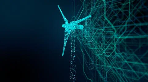 Conceptual 3D animation rendering for climate change and alternative energy  Stock Illustration
