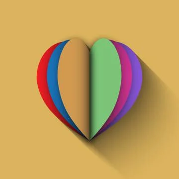 Conceptual 3D heart Logo Vector Illustration Stock Illustration
