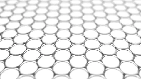 Conceptual 3d illustration of graphene structure. Stock Illustration