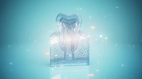 Conceptual 3D illustration of a human tooth anatomy Stock Illustration
