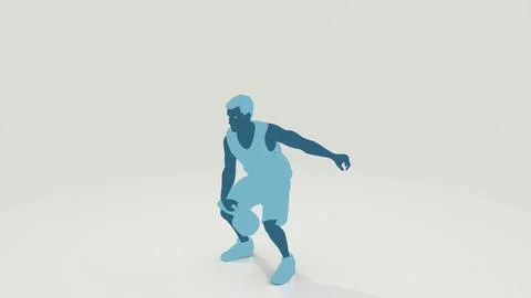 Conceptual 3D illustration of a man training with a kettlebell Stock Illustration