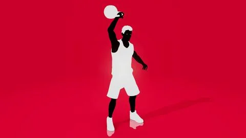 Conceptual 3D illustration of a man training with a kettlebell Stock Illustration
