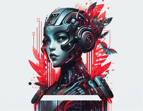 Conceptual abstract illustration of Artificial Intelligence Stockillustratie